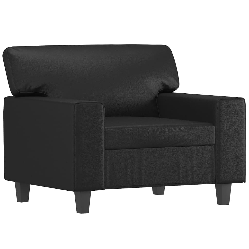 vidaXL Fauteuil Noir 60 cm Similicuir