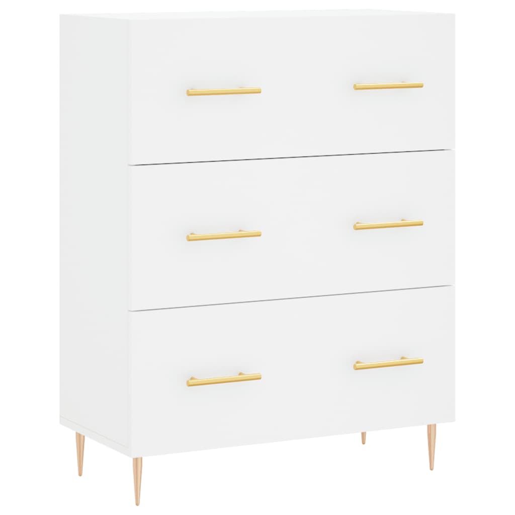 vidaXL Buffet haut Blanc 69,5x34x180 cm Bois d'ingénierie