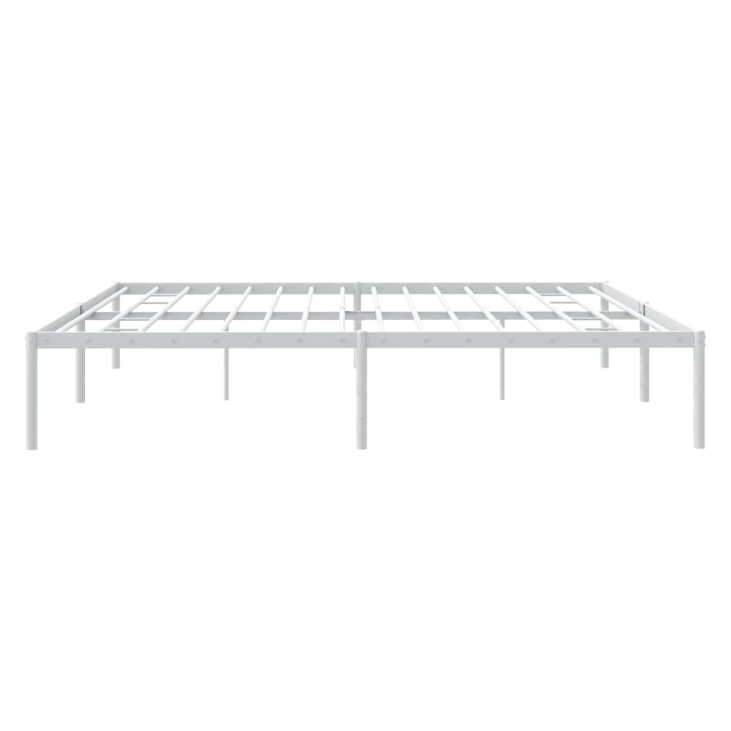 vidaXL Cadre de lit métal sans matelas blanc 180x200 cm