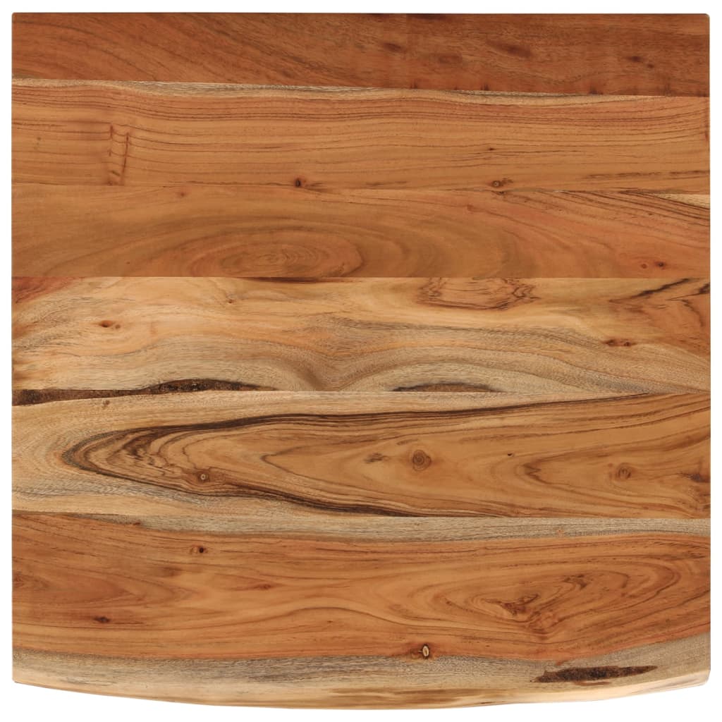 vidaXL Dessus de bureau carré bois massif d'acacia bordure assortie