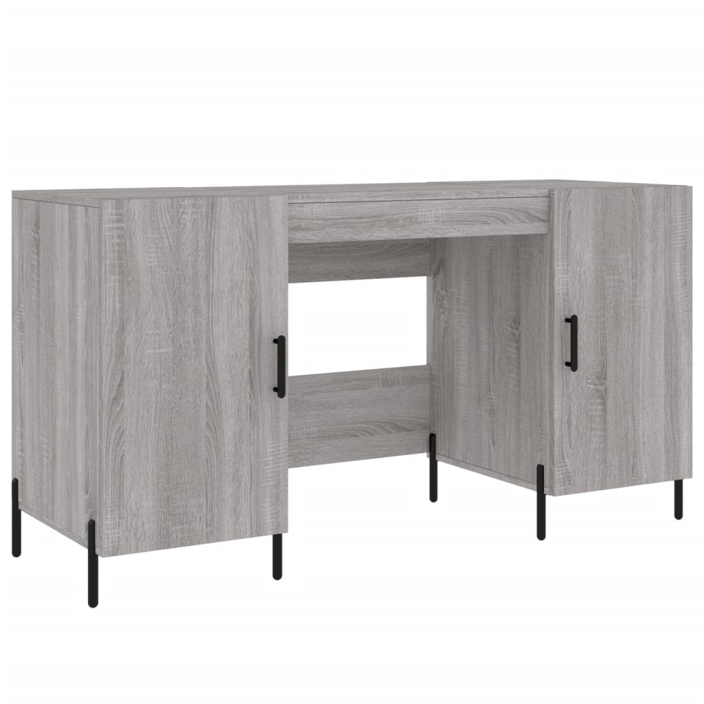 vidaXL Bureau sonoma gris 140x50x75 cm bois d'ingénierie