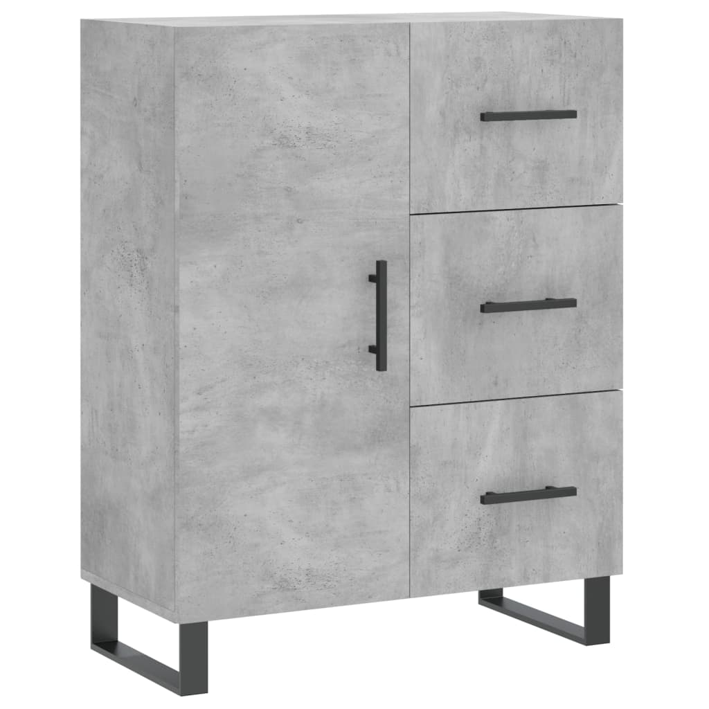 vidaXL Buffet gris béton 69,5x34x90 cm bois d'ingénierie