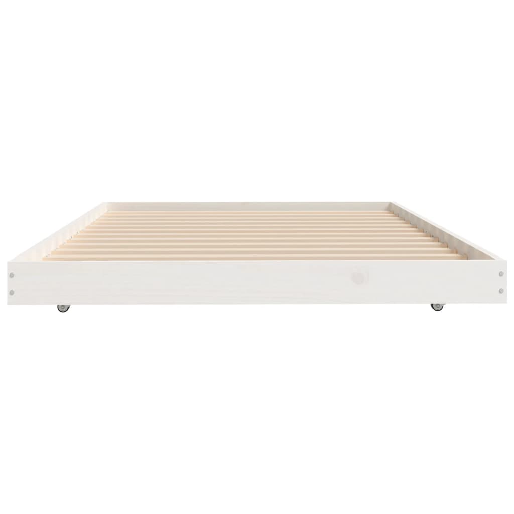 vidaXL Cadre de lit sans matelas blanc 100x200 cm bois de pin massif