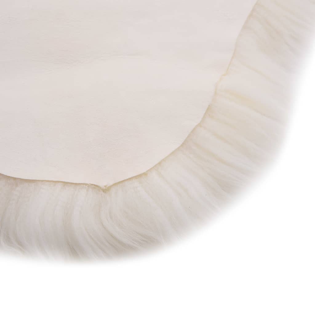 vidaXL Tapis en peau de mouton 60 x 180 cm Blanc