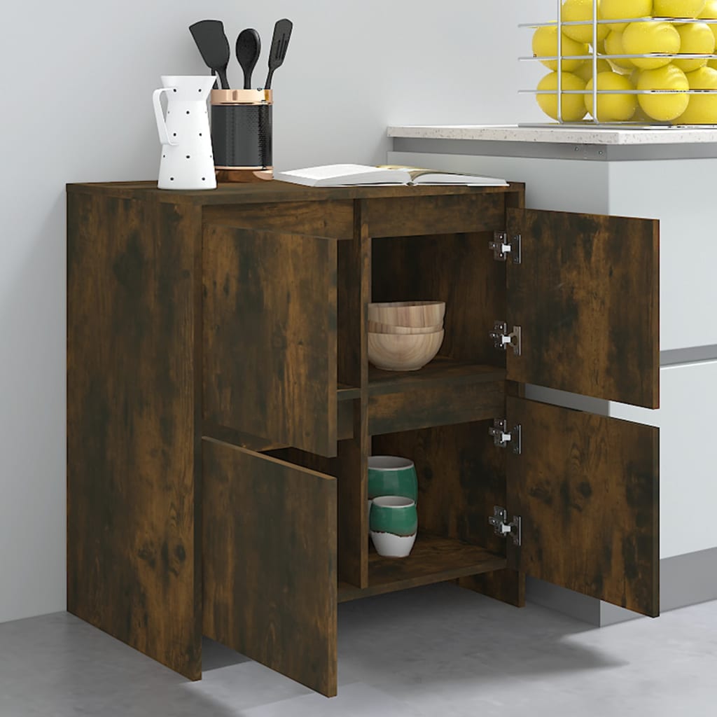 vidaXL Buffet Chêne fumé 70x41x75 cm Bois d'ingénierie