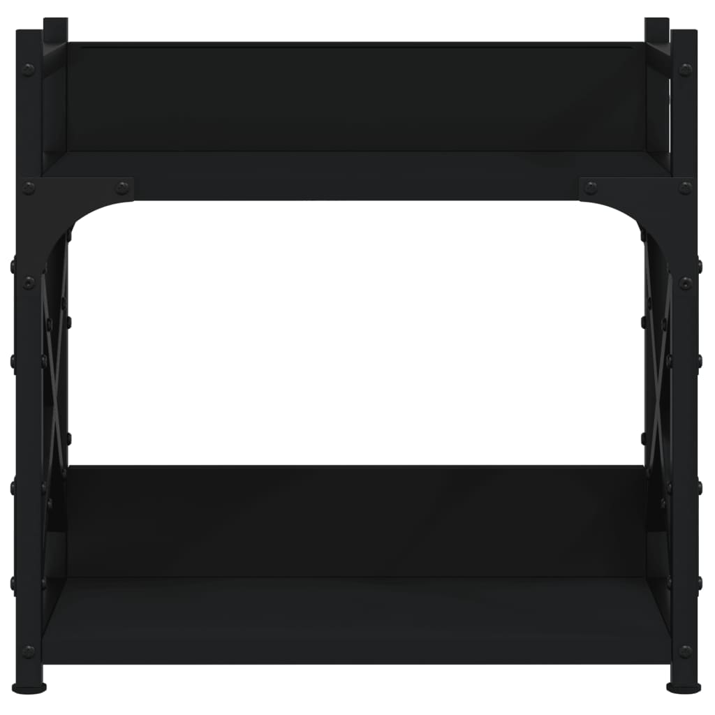 vidaXL Support d'imprimante 2 niveaux noir 40x20x40 cm