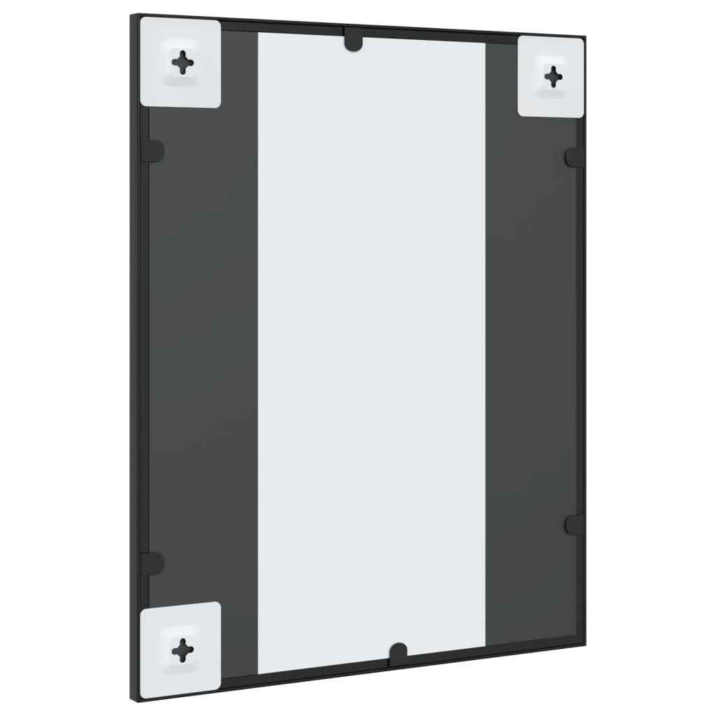 vidaXL Miroir mural noir 40x50 cm rectangulaire fer