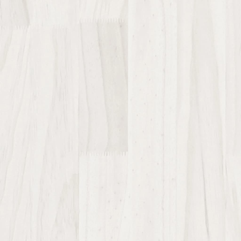 vidaXL Cadre de lit Blanc Bois de pin massif 150x200 cm Très grand