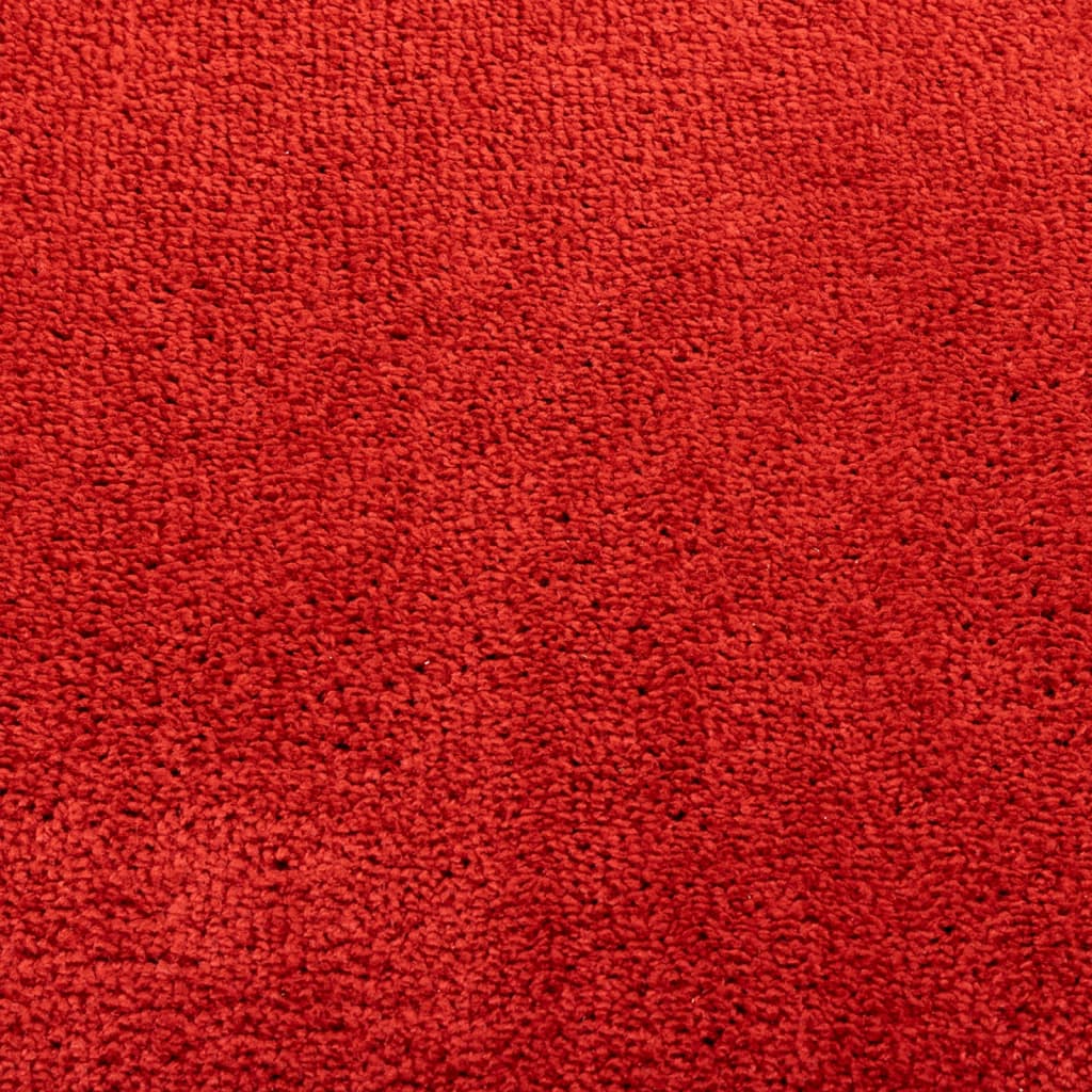 vidaXL Tapis OVIEDO à poils courts rouge 120x120 cm