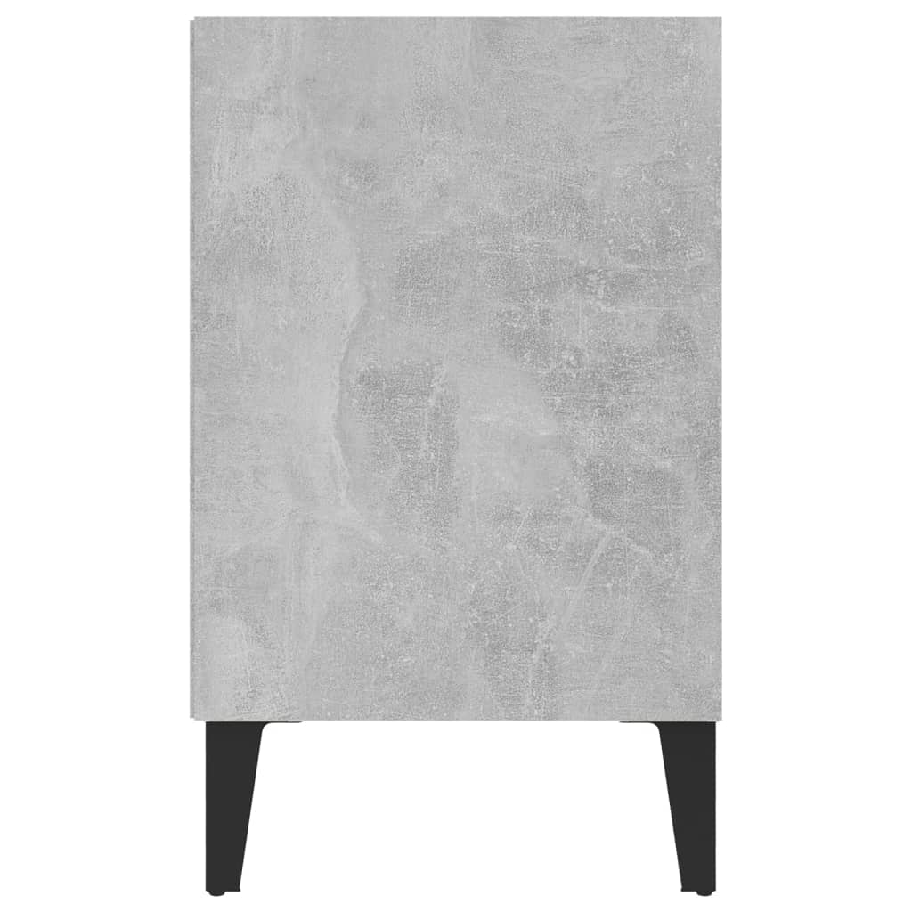 vidaXL Meuble TV avec pieds en métal Gris béton 103,5x30x50 cm