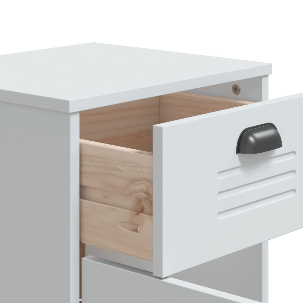 vidaXL Table de chevet VIKEN blanc bois d'ingénierie