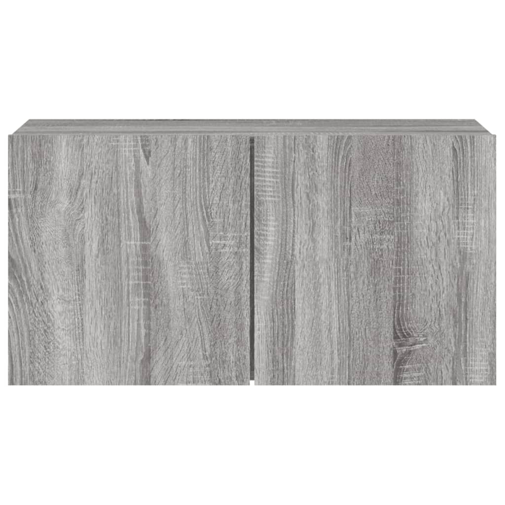 vidaXL Meuble TV mural sonoma gris 80x30x41 cm