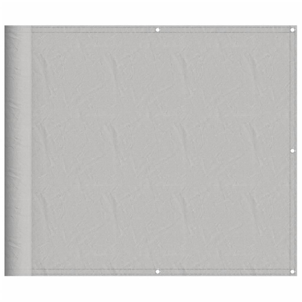 vidaXL Écran de balcon gris clair 90x500 cm 100% polyester oxford