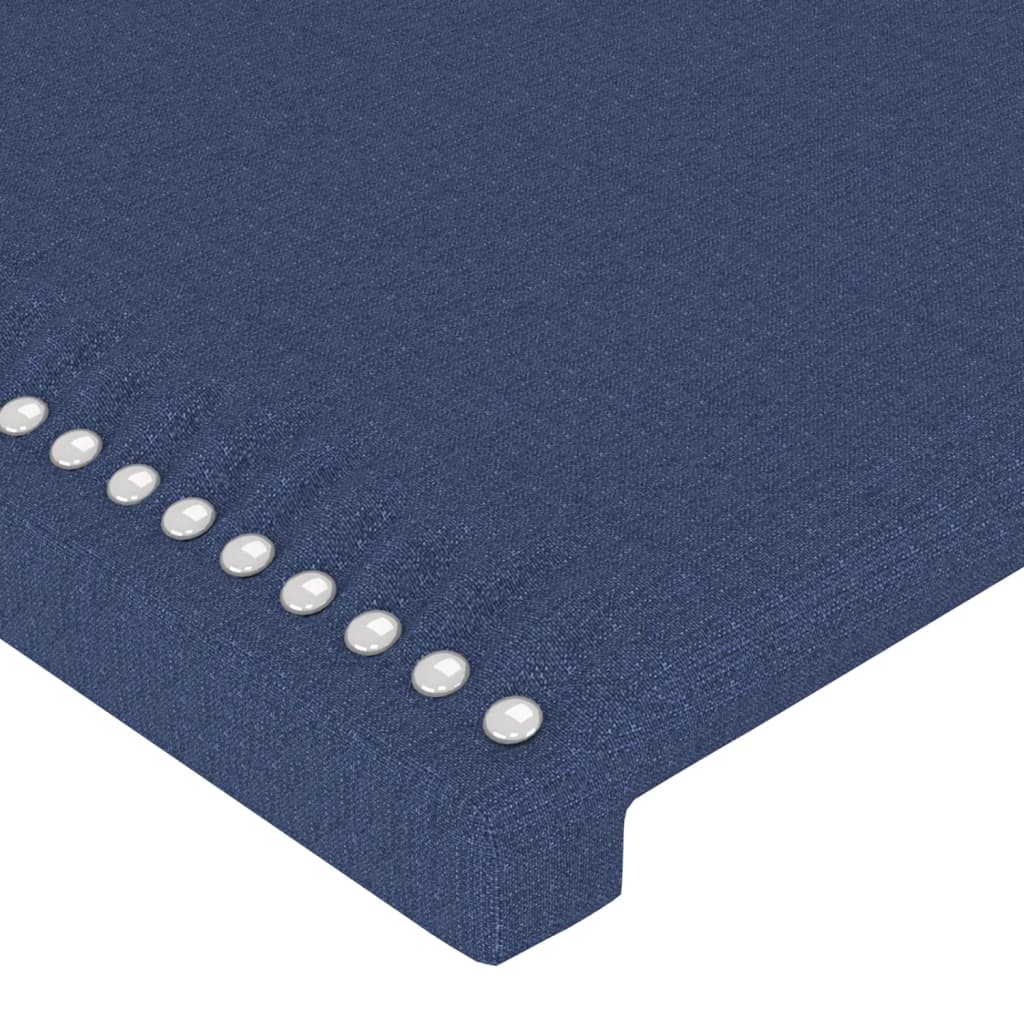 vidaXL Têtes de lit 2 pcs Bleu 90x5x78/88 cm Tissu