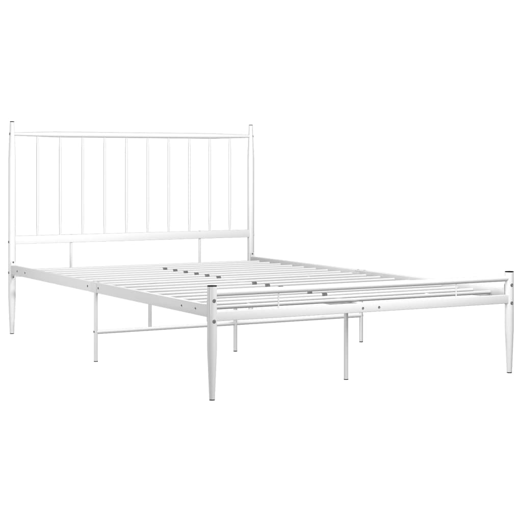 vidaXL Cadre de lit sans matelas blanc métal 120x200 cm