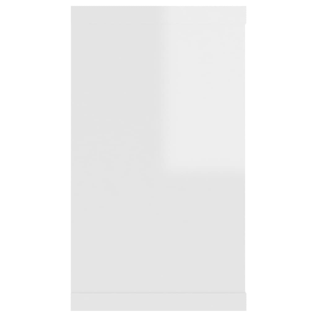 vidaXL Étagère cube murale 2 pcs Blanc brillant 80x15x26,5cm