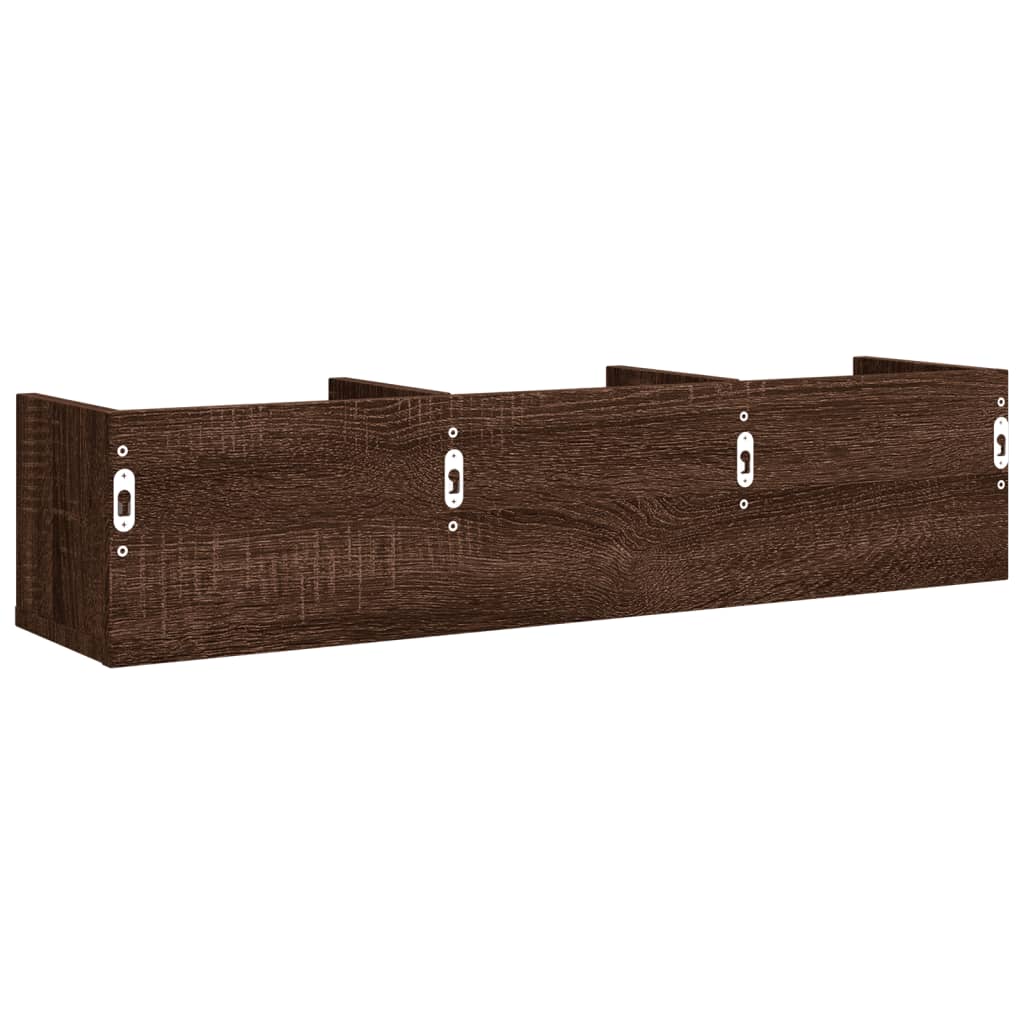 vidaXL Armoires murales 2pcs chêne marron 75x18x16,5cm bois ingénierie