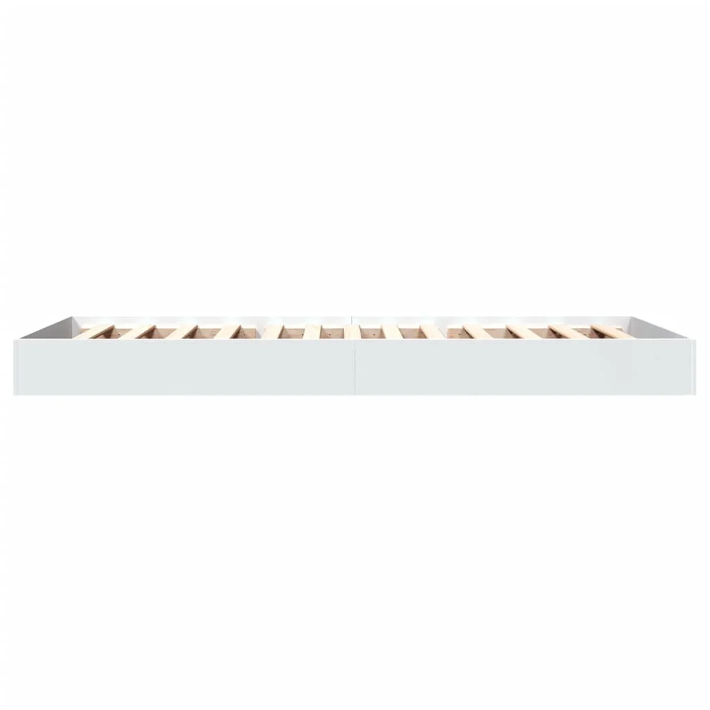 vidaXL Cadre de lit sans matelas blanc 75x190 cm bois d'ingénierie