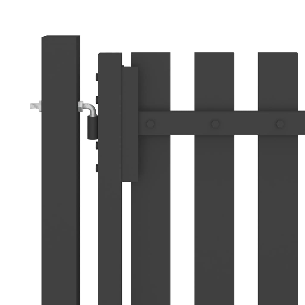 vidaXL Portail de clôture de jardin Acier 1x2,5 m Anthracite