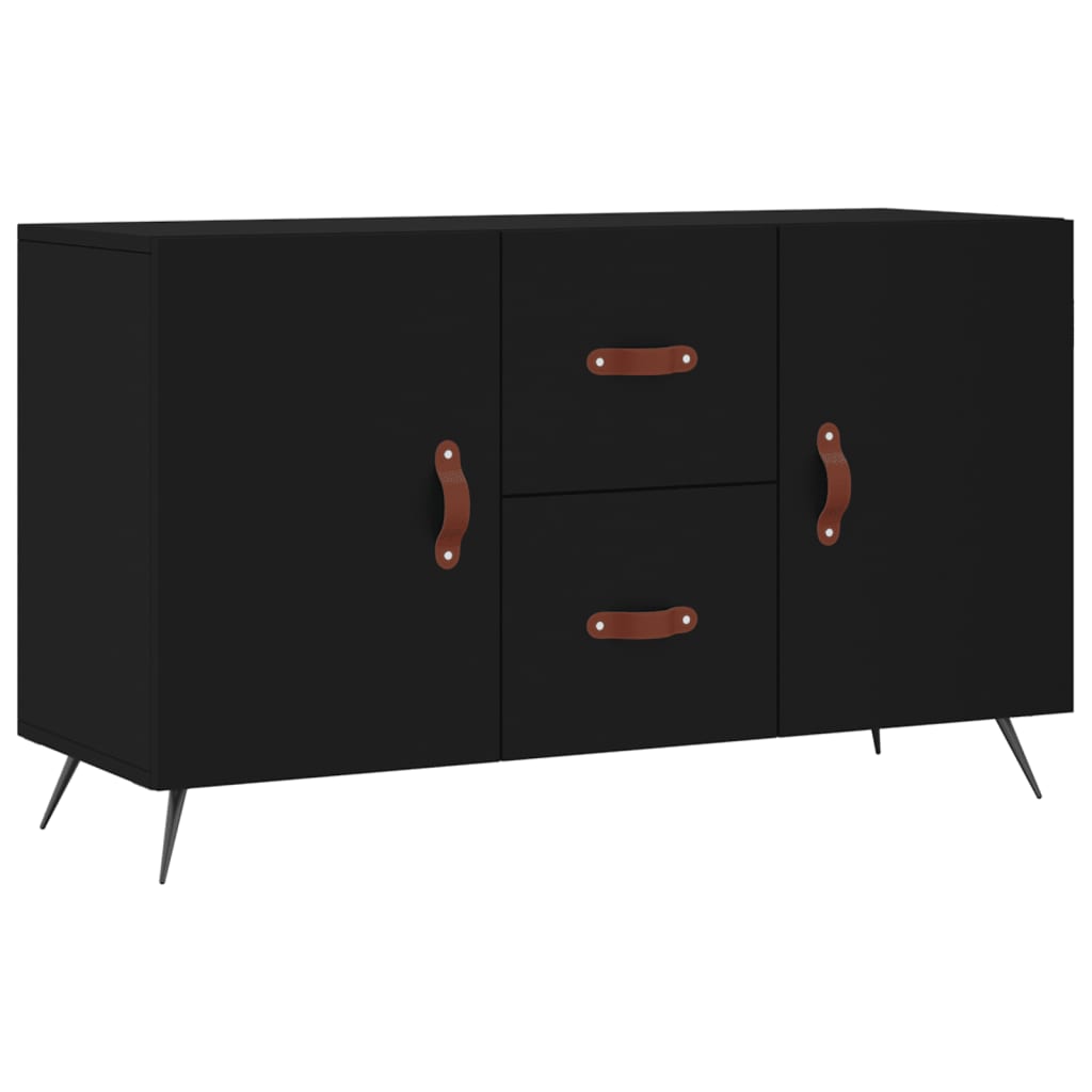 vidaXL Buffet noir 100x36x60 cm bois d'ingénierie