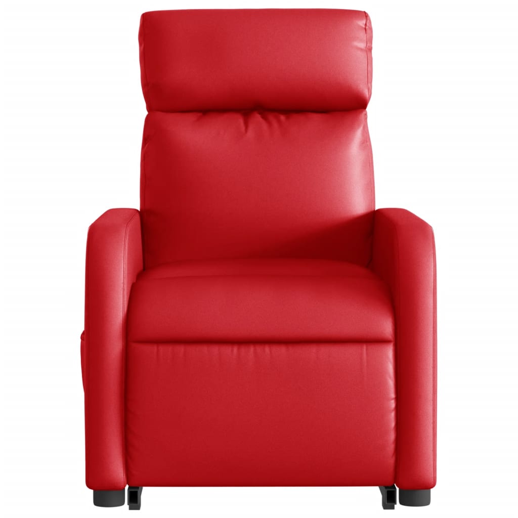 vidaXL Fauteuil inclinable de massage Rouge Similicuir