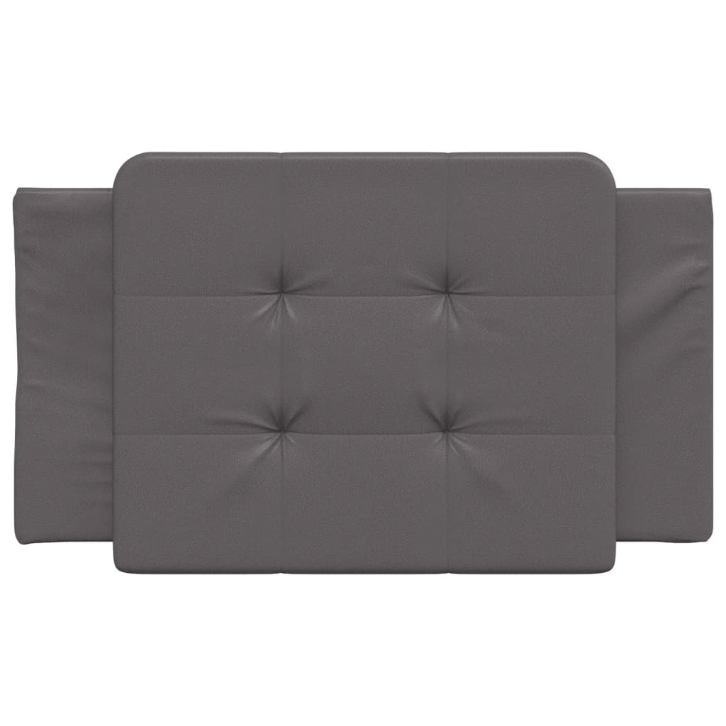 vidaXL Coussin de tête de lit gris 90 cm similicuir