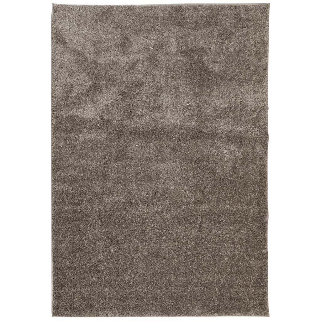 vidaXL Tapis ISTAN à poils longs aspect brillant gris 160x230 cm