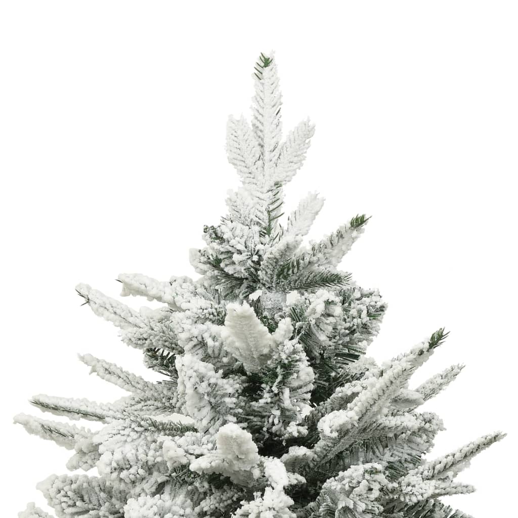 vidaXL Sapin de Noël artificiel LED et flocons de neige 240 cm PVC PE