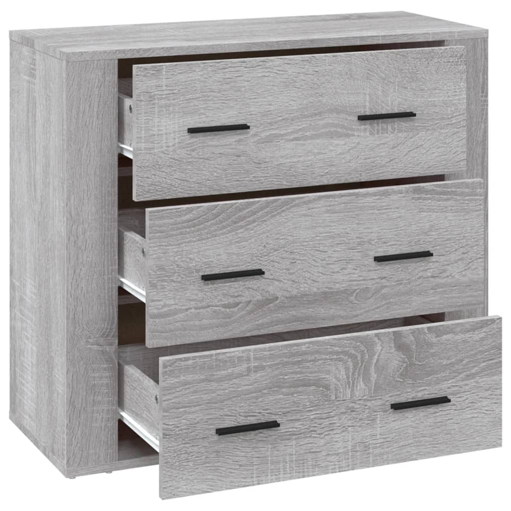 vidaXL Buffet Sonoma gris 80x33x70 cm Bois d'ingénierie