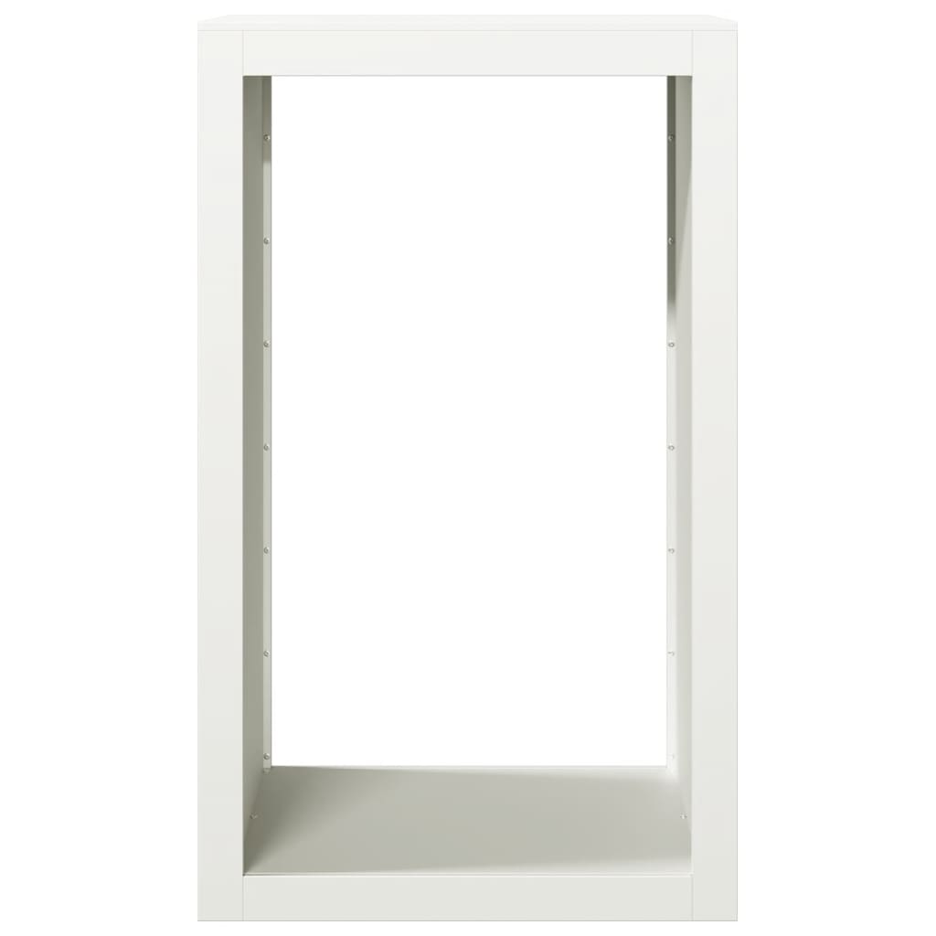 vidaXL Portant de bois de chauffage blanc 60x40x100 cm acier