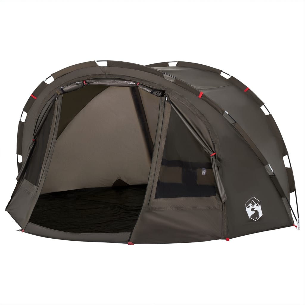 vidaXL Tente de pêche 4 personnes marron imperméable