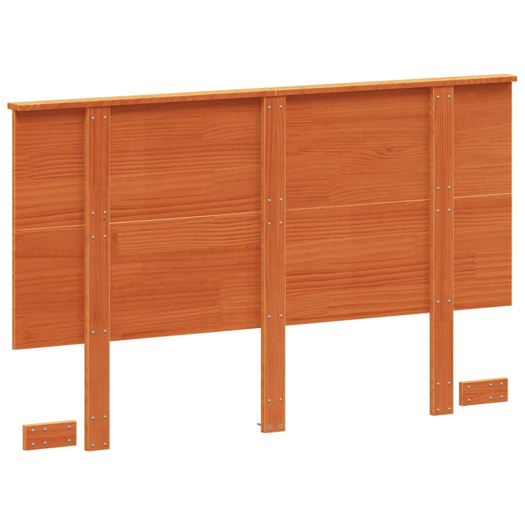 vidaXL Tête de lit cire marron 135 cm bois massif de pin