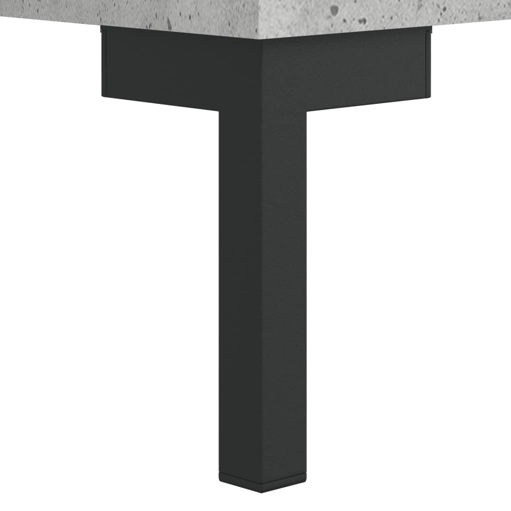 vidaXL Table de chevet gris béton 40x35x47,5 cm bois d’ingénierie
