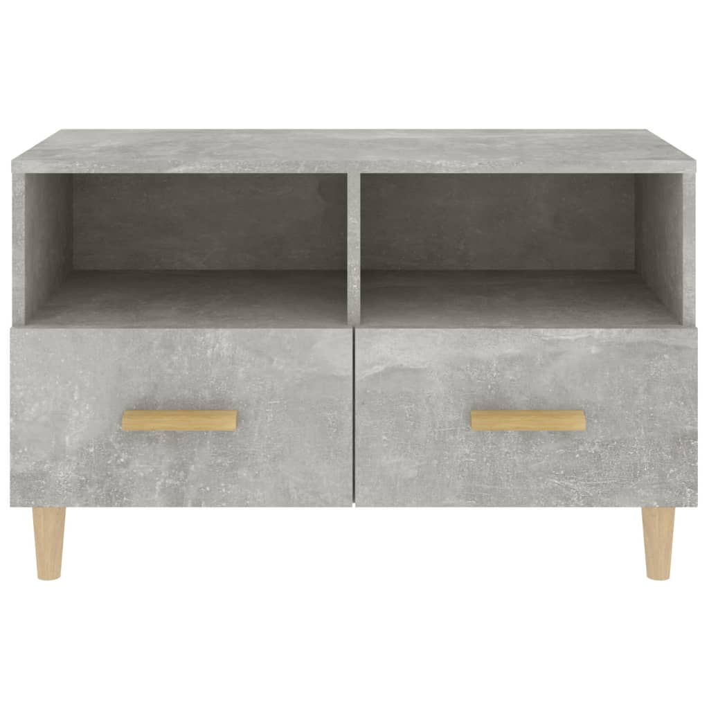 vidaXL Meuble TV Gris béton 80x36x50 cm Bois d'ingénierie