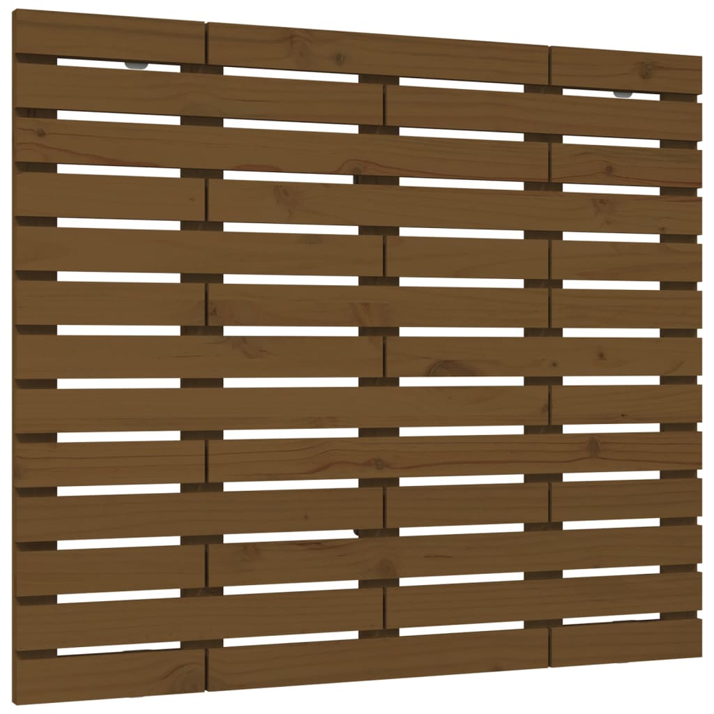 vidaXL Tête de lit murale Marron miel 146x3x91,5 cm Bois massif de pin