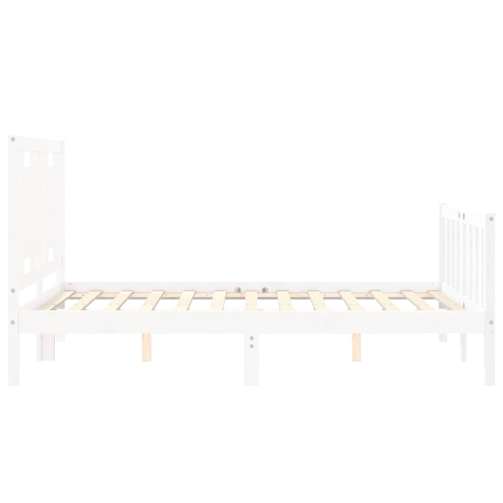 vidaXL Cadre de lit sans matelas blanc 140x200 cm bois de pin massif