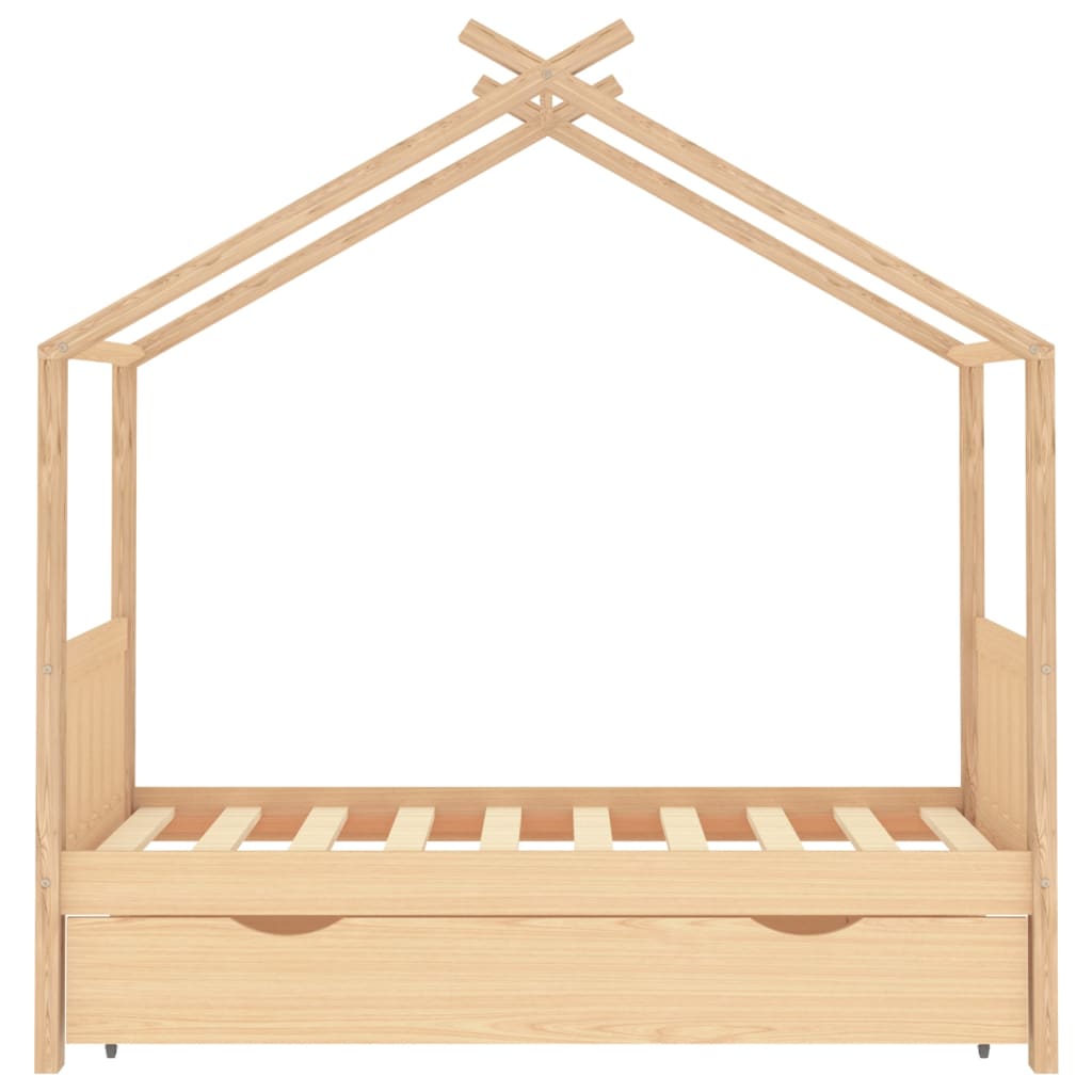 vidaXL Cadre de lit enfant avec tiroir bois de pin massif 80x160 cm