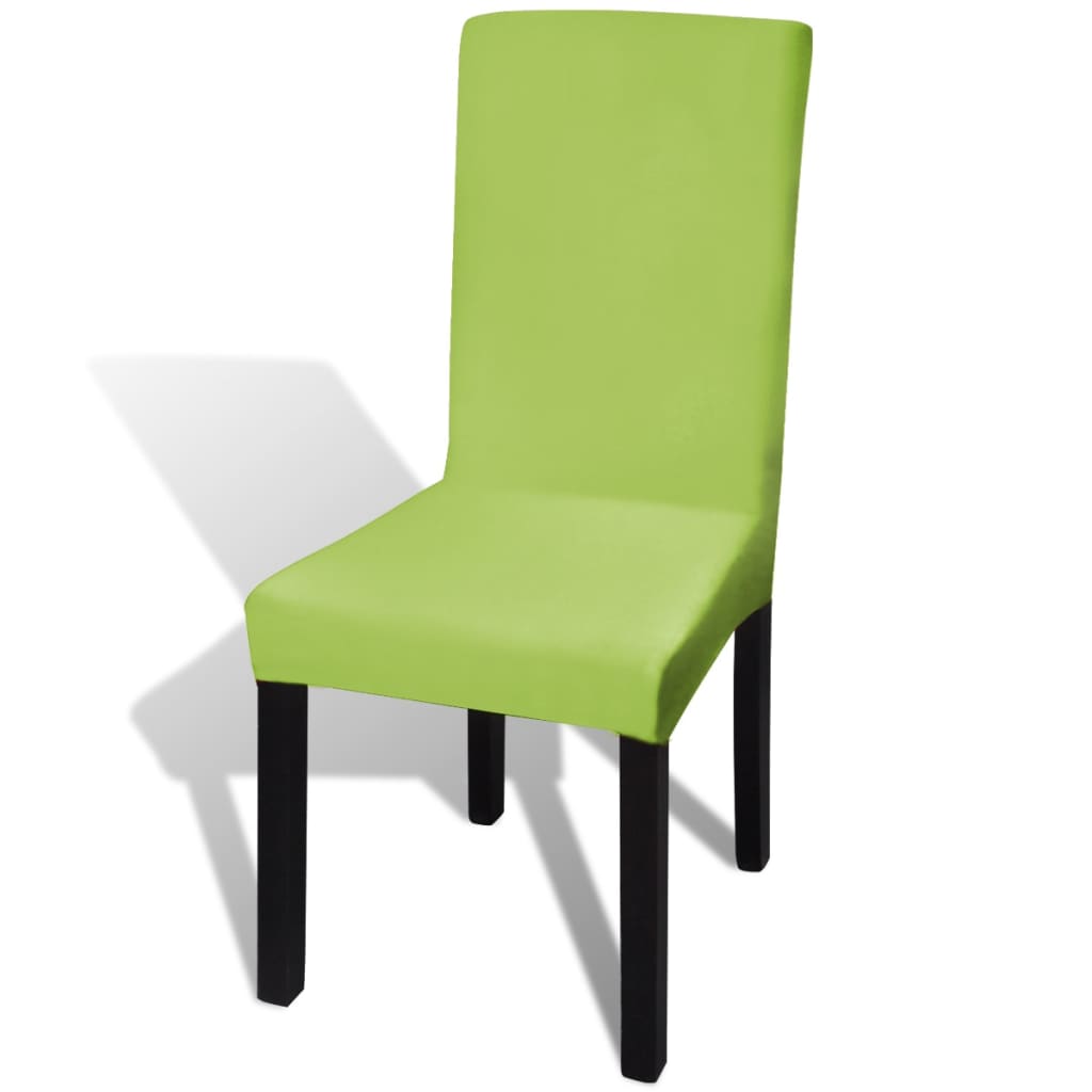 vidaXL Housse de chaise droite extensible 4 pcs vert