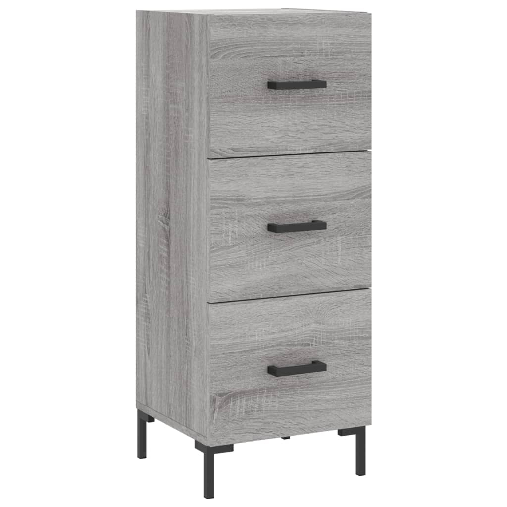 vidaXL Buffet haut Sonoma gris 34,5x34x180 cm Bois d'ingénierie