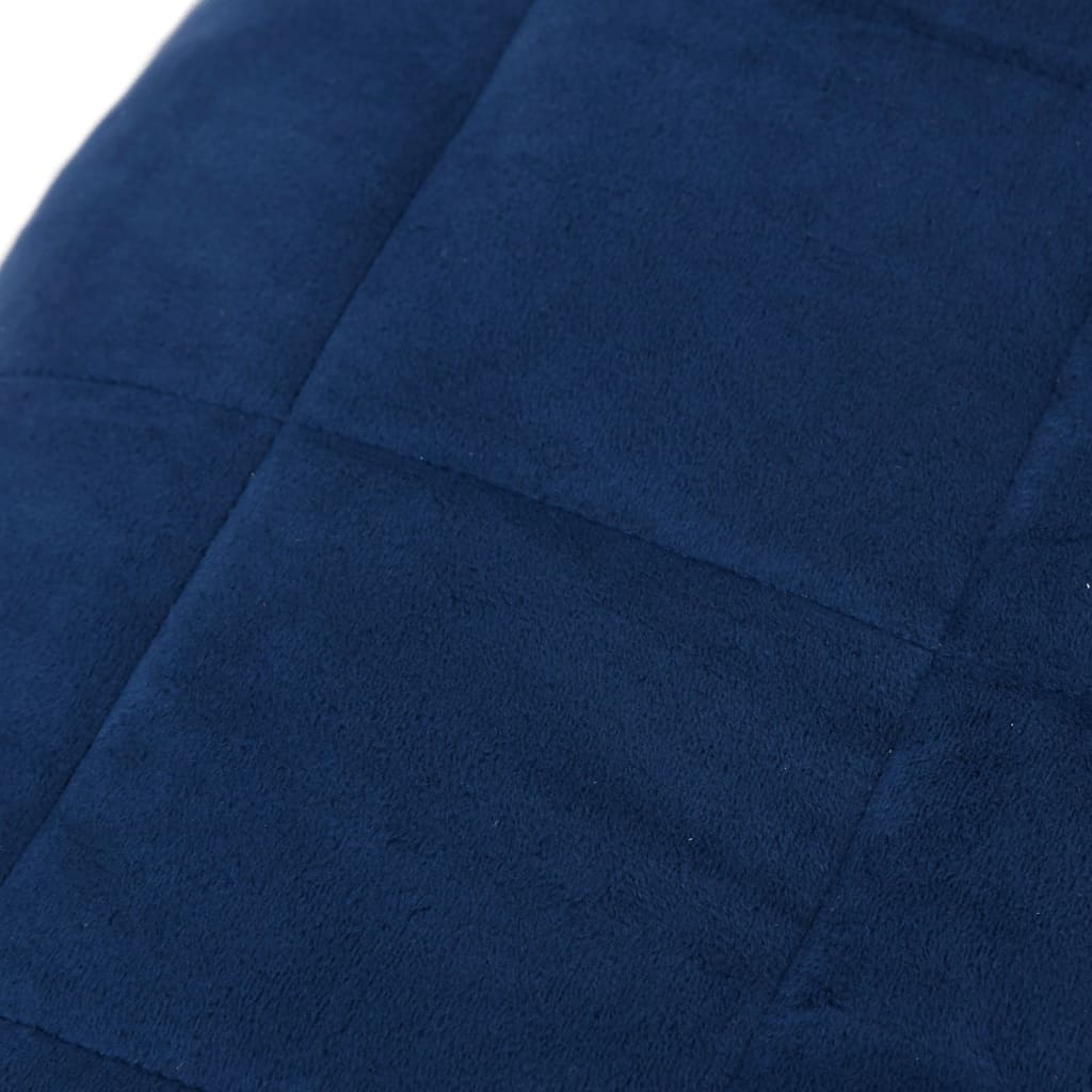 vidaXL Couverture lestée Bleu 135x200 cm 6 kg Tissu