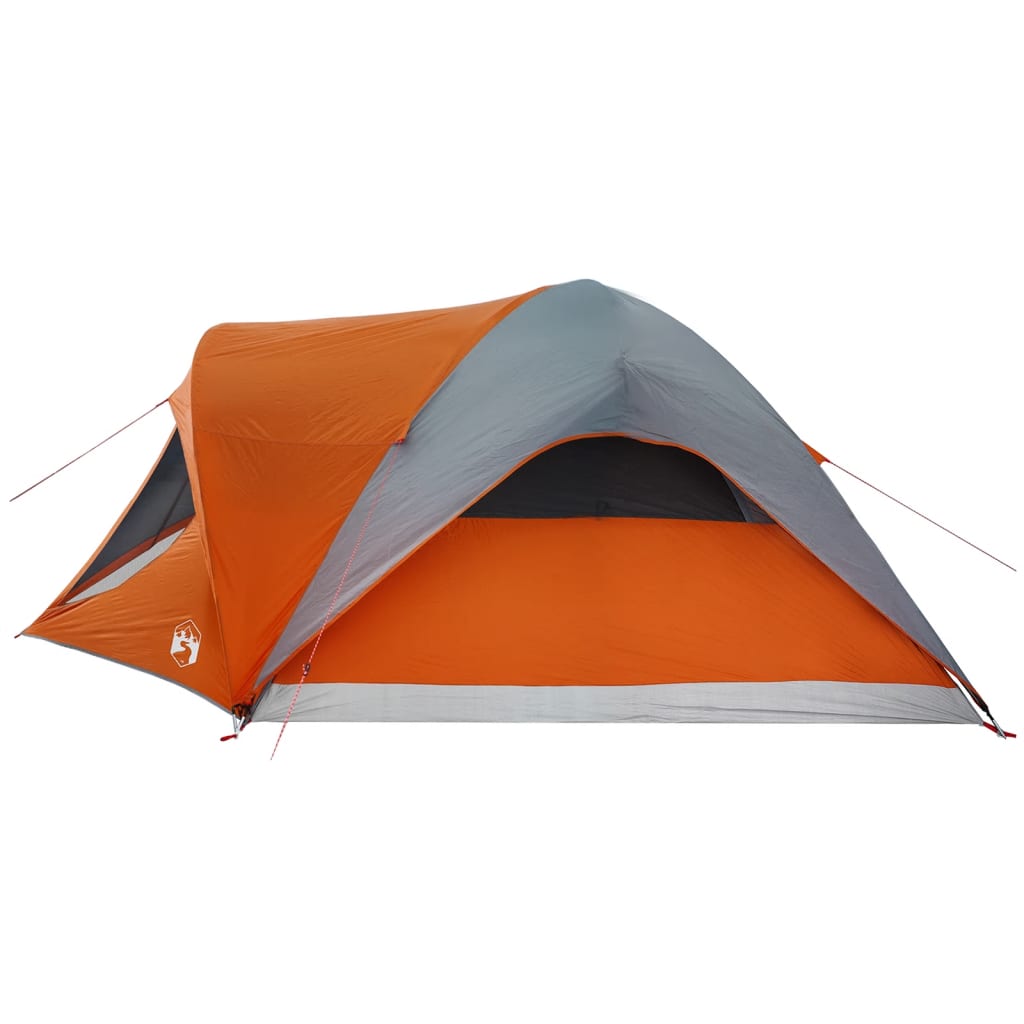 vidaXL Tente de cabine familiale 6 personnes gris orange imperméable