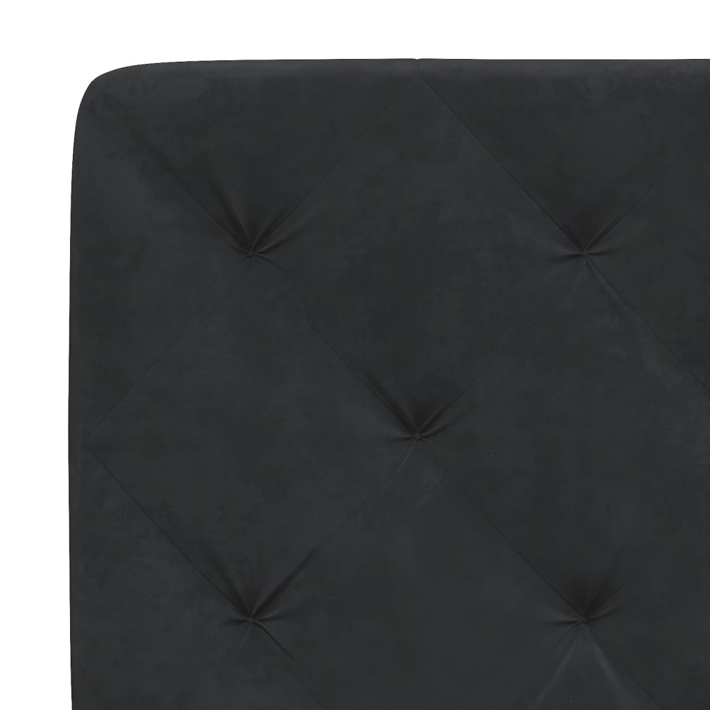 vidaXL Coussin de tête de lit noir 80 cm velours