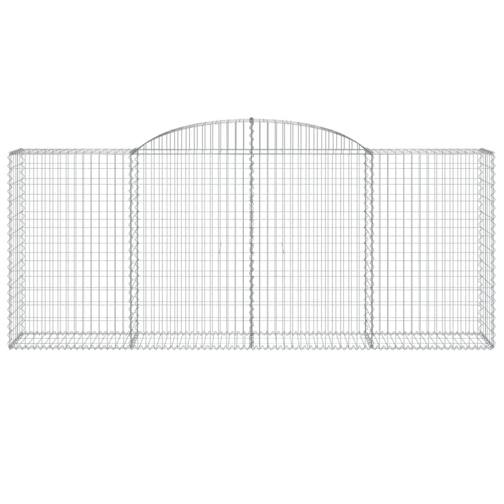 vidaXL Paniers à gabions arqués 10 pcs 300x50x120/140 cm fer galvanisé