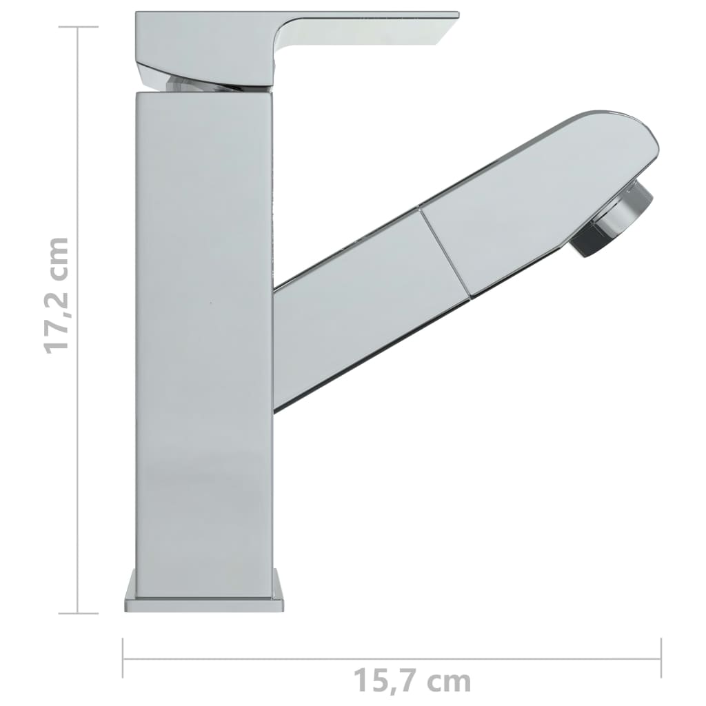 vidaXL Robinet de lavabo rétractable Finition chromée 157x172 mm