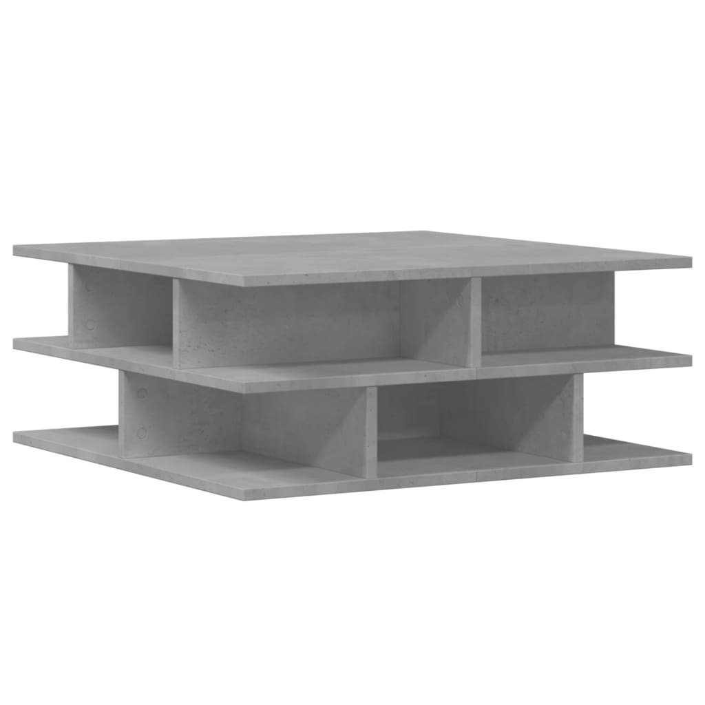 vidaXL Table basse gris béton 70x70x29 cm bois d'ingénierie