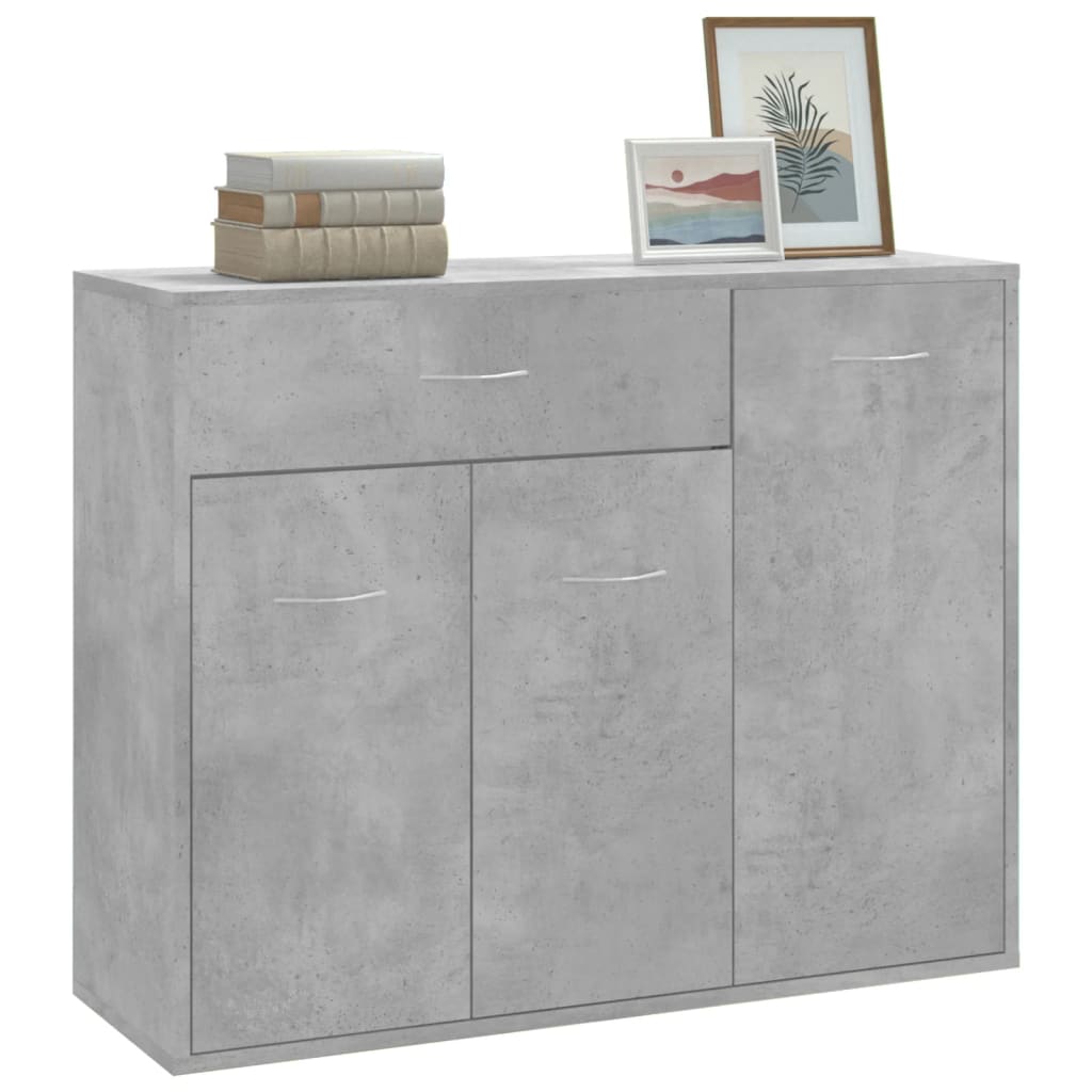 vidaXL Buffet Gris béton 88x30x70 cm Bois d'ingénierie