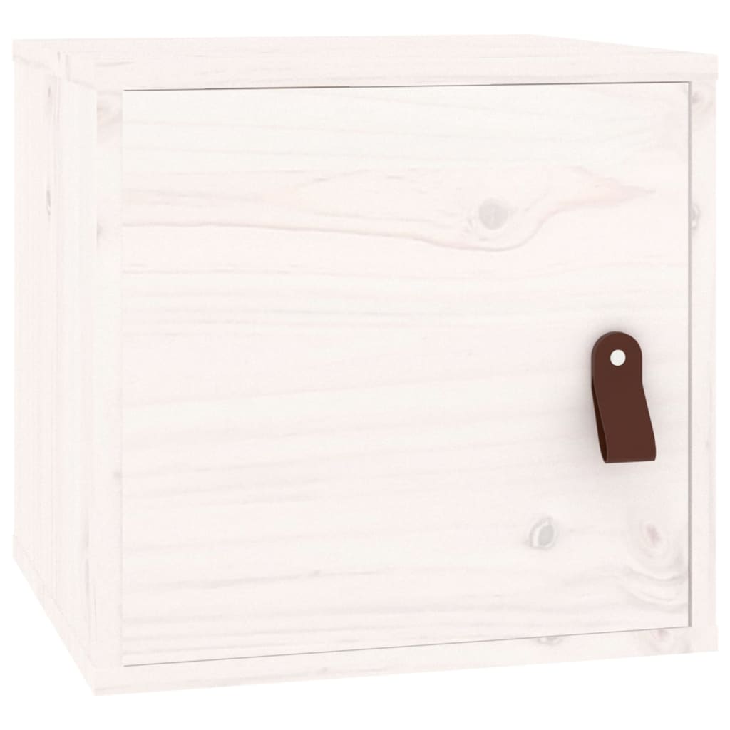 vidaXL Armoires murales 2 pcs Blanc 31,5x30x30 cm Bois de pin massif