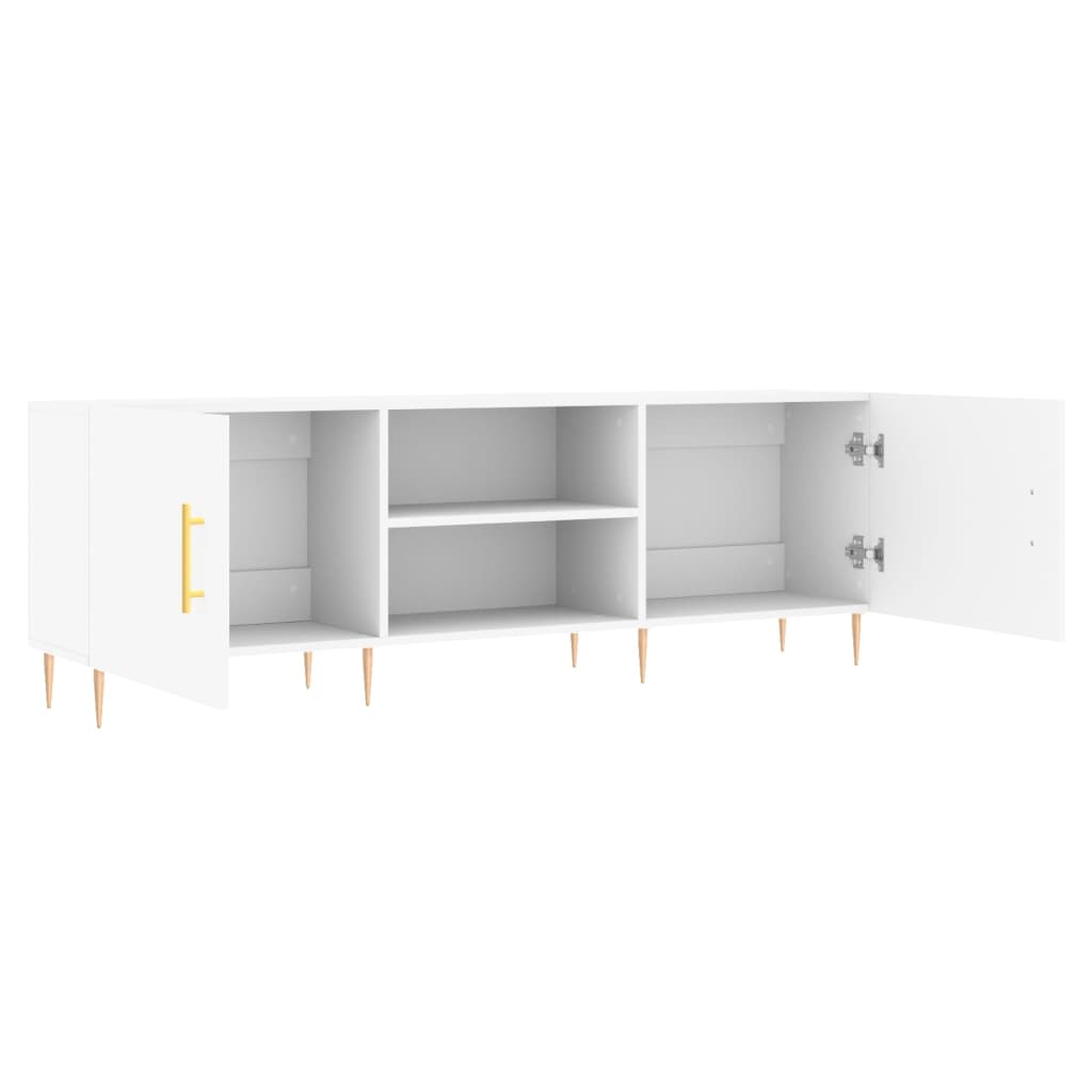 vidaXL Meuble TV blanc 150x30x50 cm bois d'ingénierie