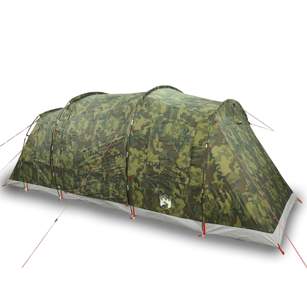 vidaXL Tente familiale tunnel 6 personnes camouflage imperméable