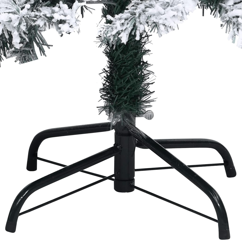 vidaXL Sapin de Noël artificiel avec neige floquée Vert 300 cm PVC